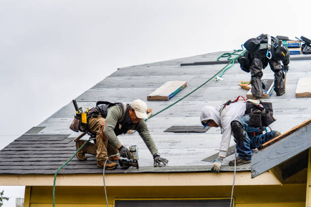 Professional Gutter Installation technician working in Green Mountain, NC